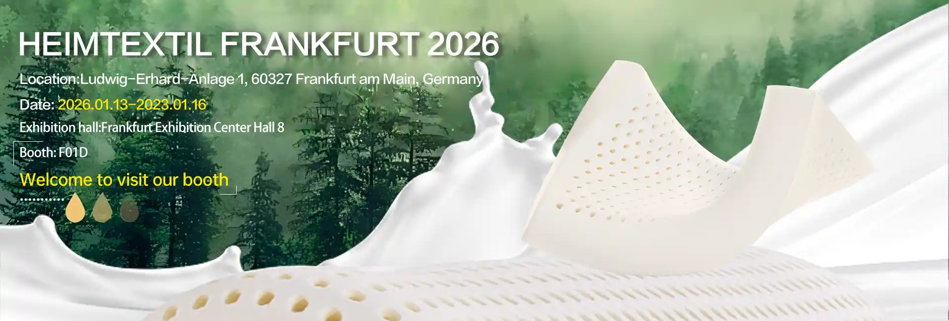 Handa na para sa 2026 International Home and Commercial Textile Fair? Bisitahin ang Jiasheng Latex sa F01D